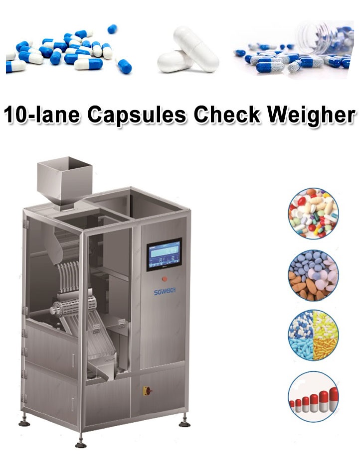 100% Capsule Weighing Checkweigher Liquid/Powder/Granule Capsule Pharma Checkweighing Systems