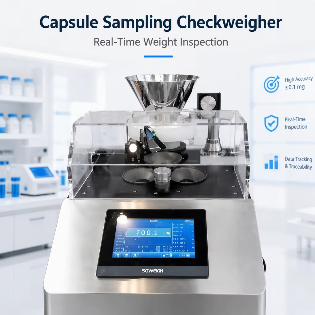 Tablet checkweigher for pilot production