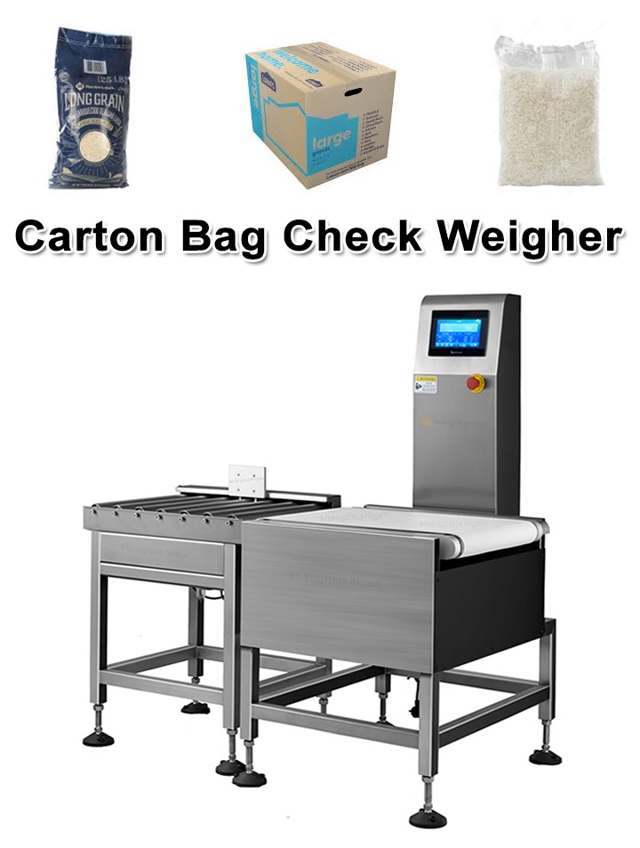 1-15kg Boxed And Bagged Products Checkweigher Dynamic Conveyor with Pusher Reject