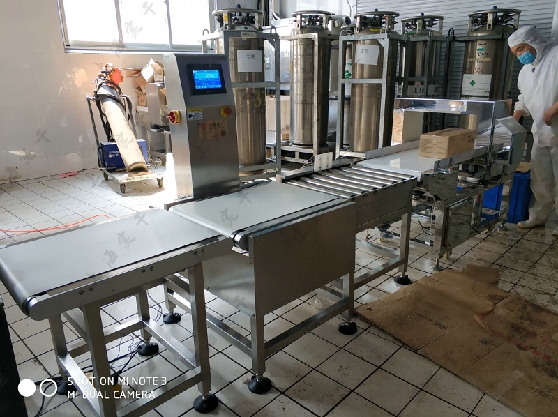 1-15kg Boxed And Bagged Products Checkweigher Dynamic Conveyor with Pusher Reject