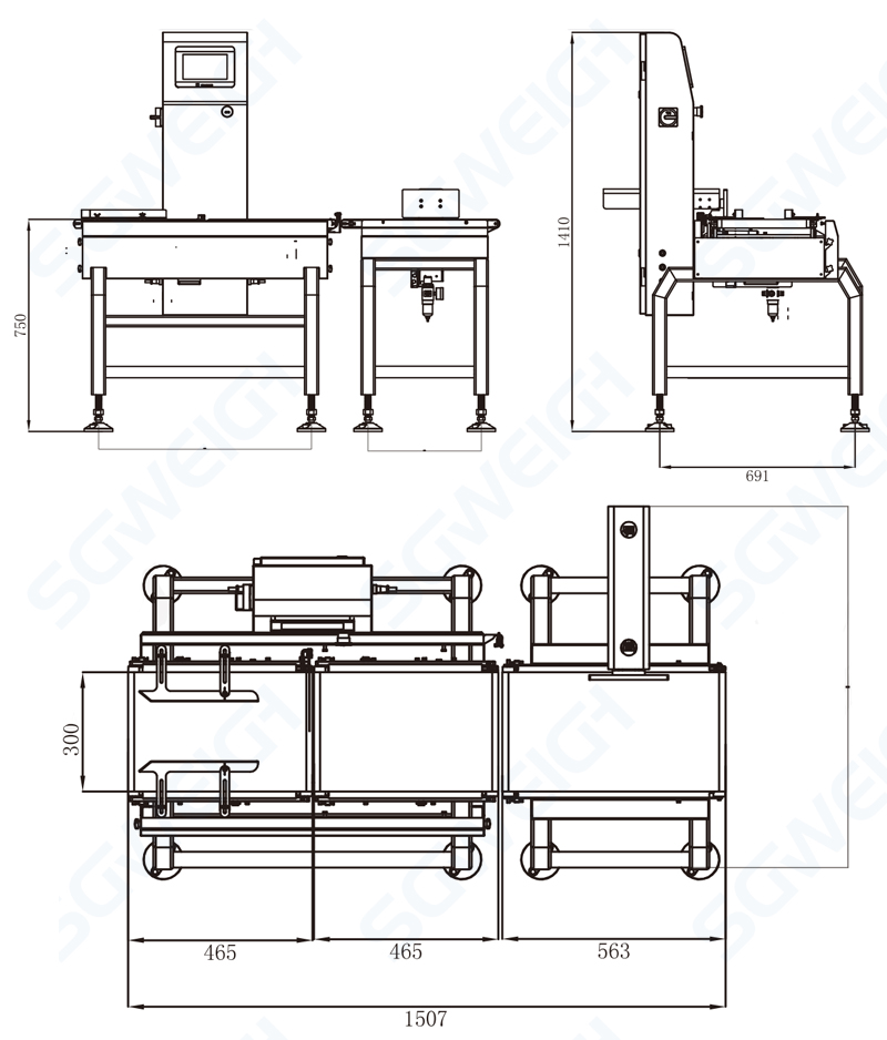 High Accuracy Food Processing Check Weigher With High Hygiene Standards