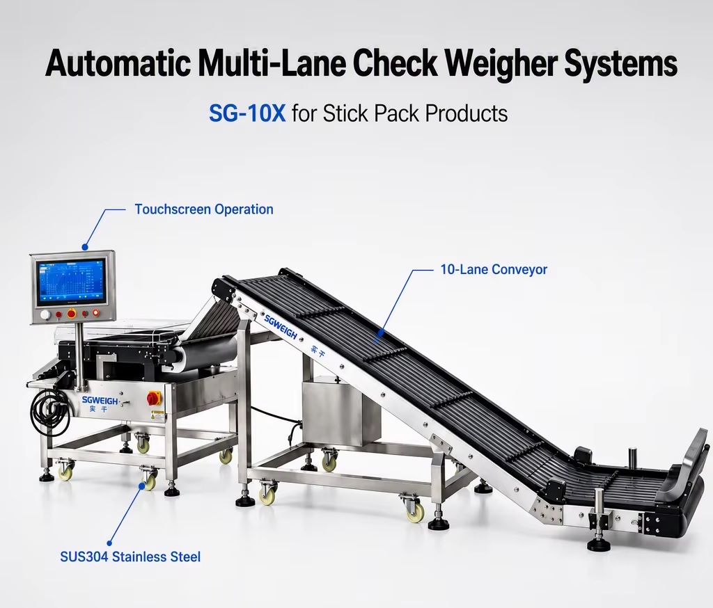 High-speed stick sachet weight checking machine