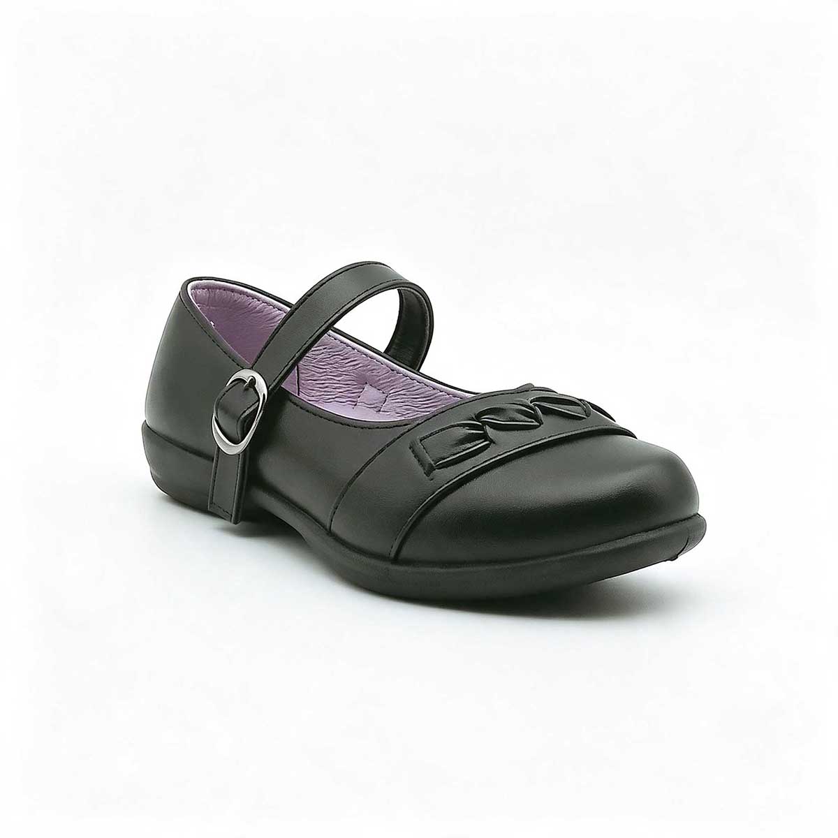 1789713894611511.jpg Black mary jane girls school shoes with embossed strap bow, PU upper and anti-slip TPR outsole