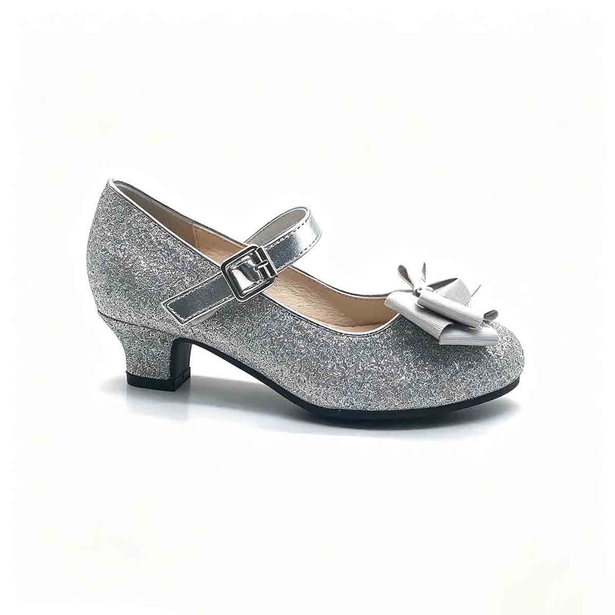 1789879938712826.jpg Silver kids formal heel Mary Jane dress shoe with satin bow decoration