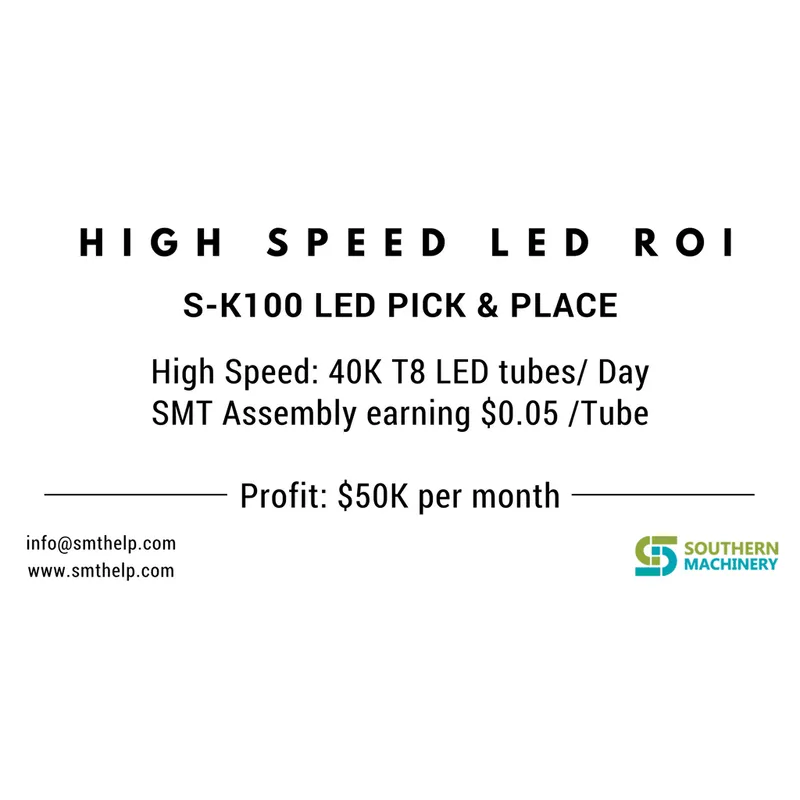 LED tube SMT S-K100 LED Pick & Place Machine – Smart EMS factory partner