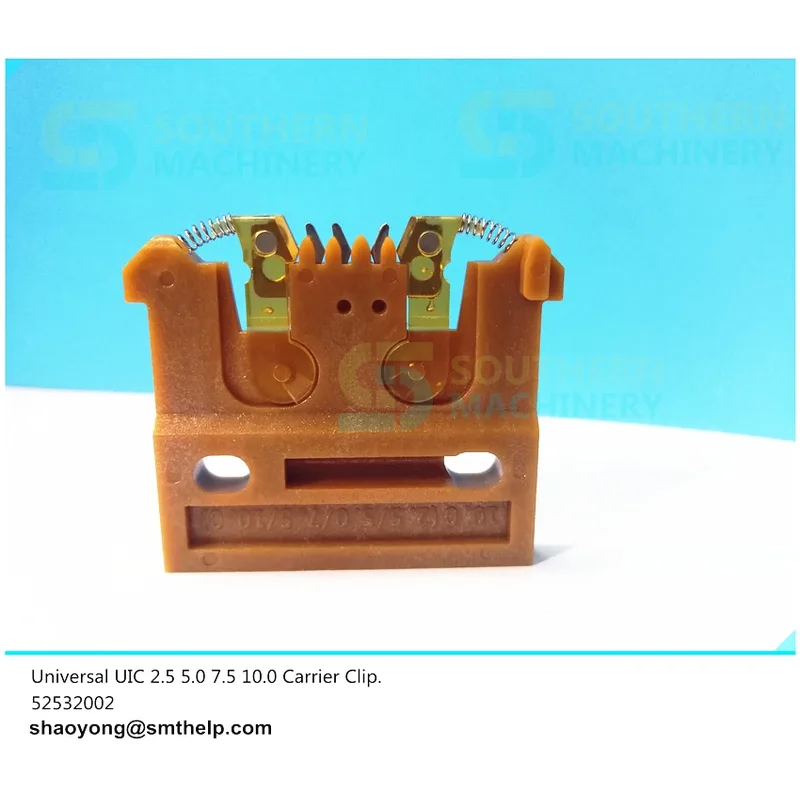 universal uic 2.5 5.0 7.5 10.0 carrier clip 52532002 .ai spare parts Carrier Clip Assembly, Dual Span (2.5/5.0/7.5/10.0) 52570301 52556002 52556101 52532001 52532002 42804703, 42804704, 42804703X 48820001, 90055421 90054812 – Smart EMS factory partner