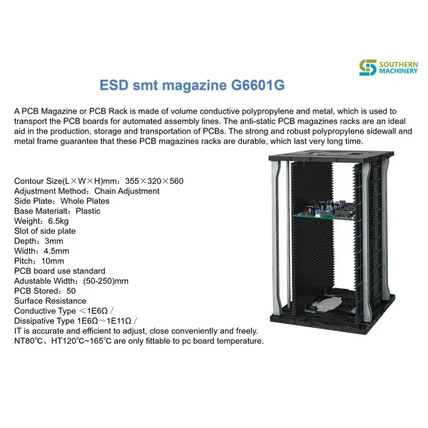 SMT PCB ESD Magazine Rack G6601G 355×320×560 –Smart Factory