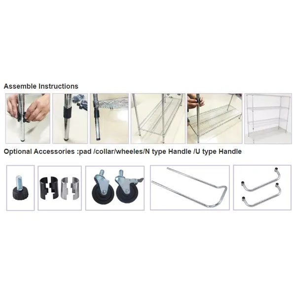 Muti- layer ESD Cart Shelf carbon steel wire shelf
