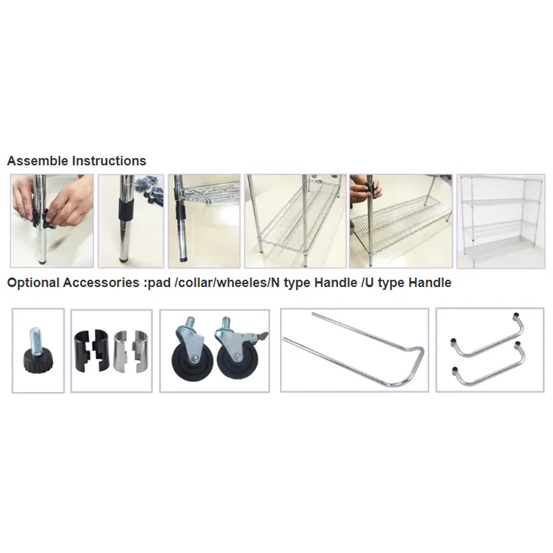 Muti- layer ESD Cart Shelf carbon steel wire shelf