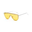 Brand One-Piece Metal Sunglasses