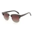 Half Frame Bamboo Sunglasses