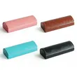 Retro Iron Buckle Leather Glasses Case