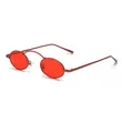 Trendy Small Oval Metal Sunglasses