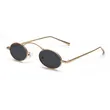Trendy Small Oval Metal Sunglasses