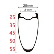 700C 28mm Width Road Bike Rim brake Tubeless carbon rims
