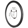 700C road bike disc brake Asymmetric clincher carbon rim 25mm width