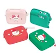 Pink waterproof dustproof silicone cat kids camera bag