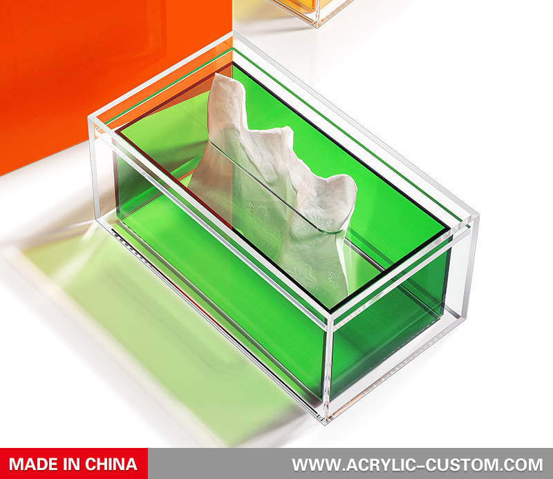 Colorful Acrylic Tissue Box Cover