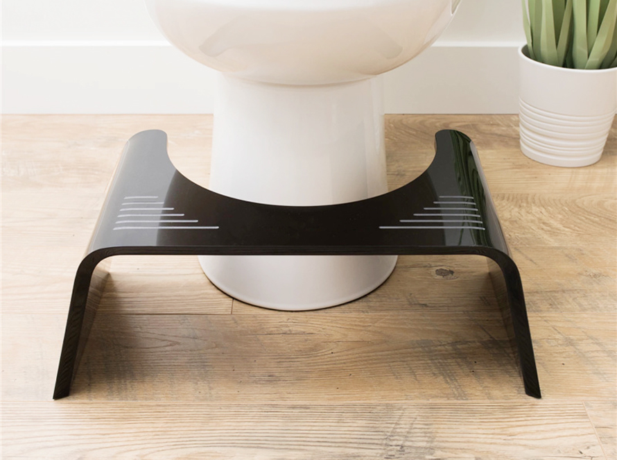 Tabouret de toilette en acrylique noir pour Squatty