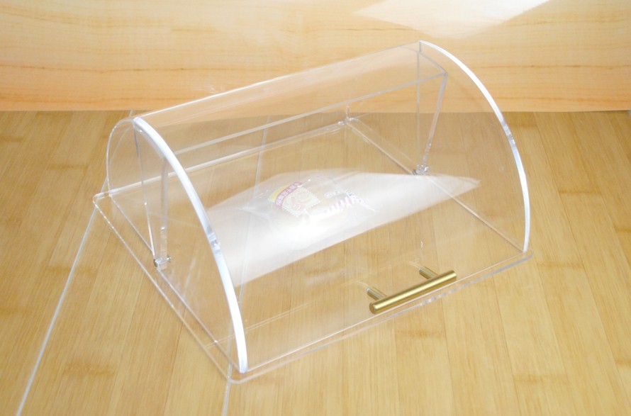 Large acrylic bread box cake stand