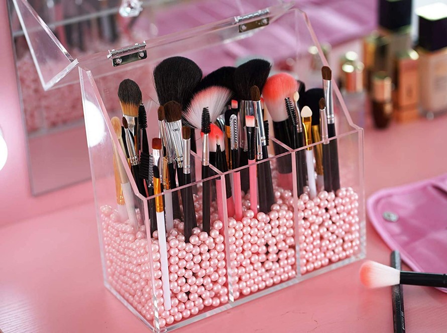 Porte-pinceau de maquillage organisateur acrylique