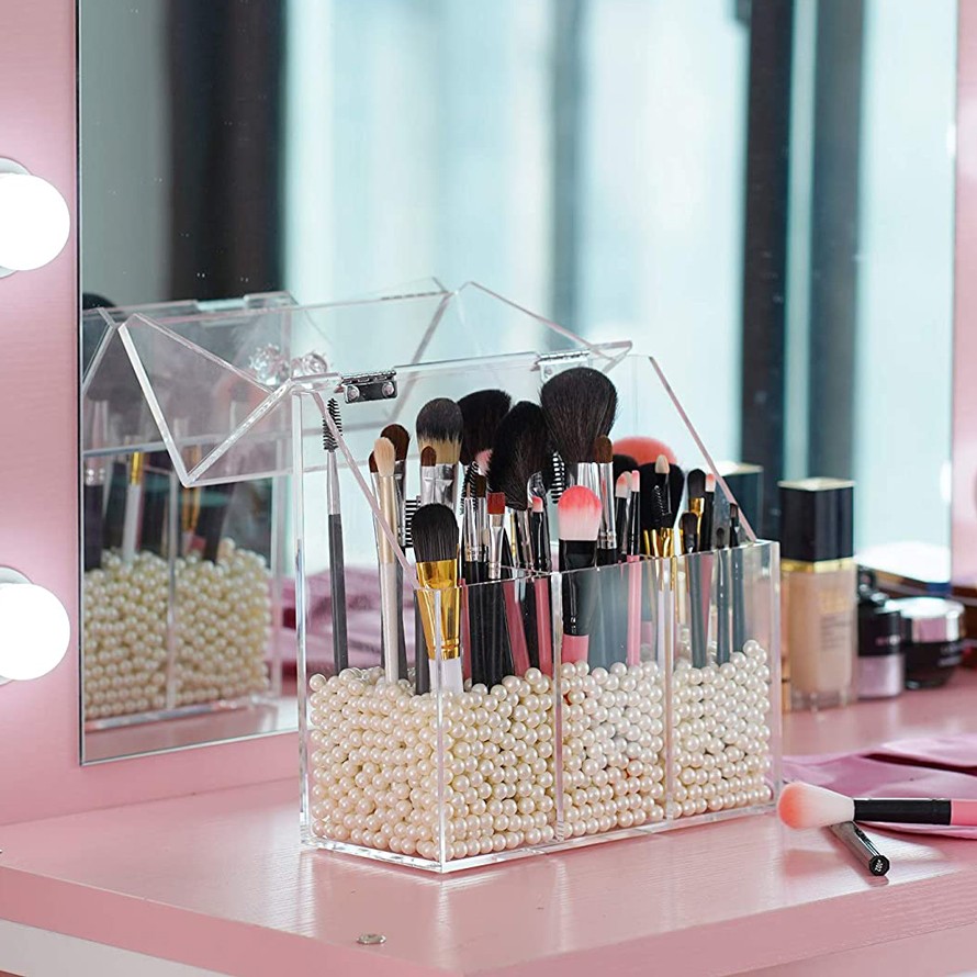 Acrylic Organizer Makeup Brush Holder