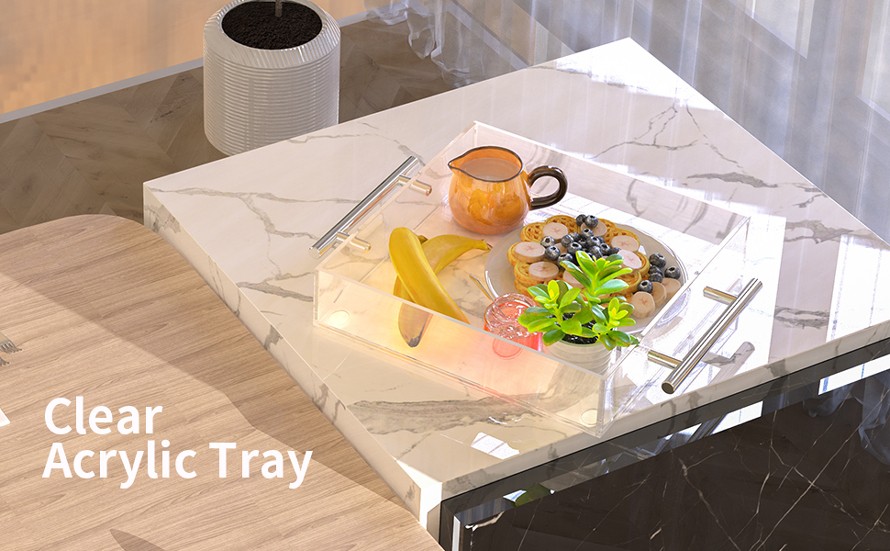 Acrylic Decorative Trays with Handles