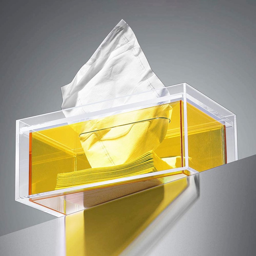 Colorful Clear Acrylic Tissue Box Cover