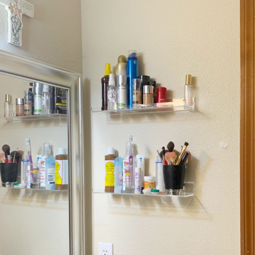 Acrylic Floating Shower Shelves