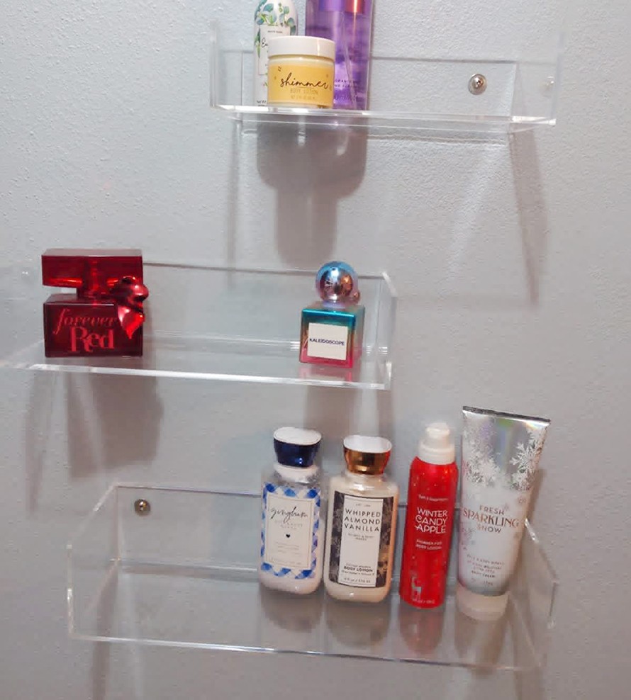 Clear Acrylic Floating Shelves