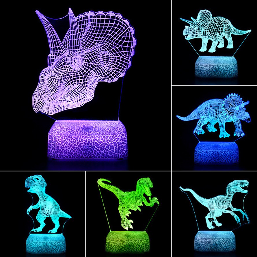 Acryl-3D-Dinosaurier-Nachtlichter wären ein perfektes Weihnachtsgeschenk