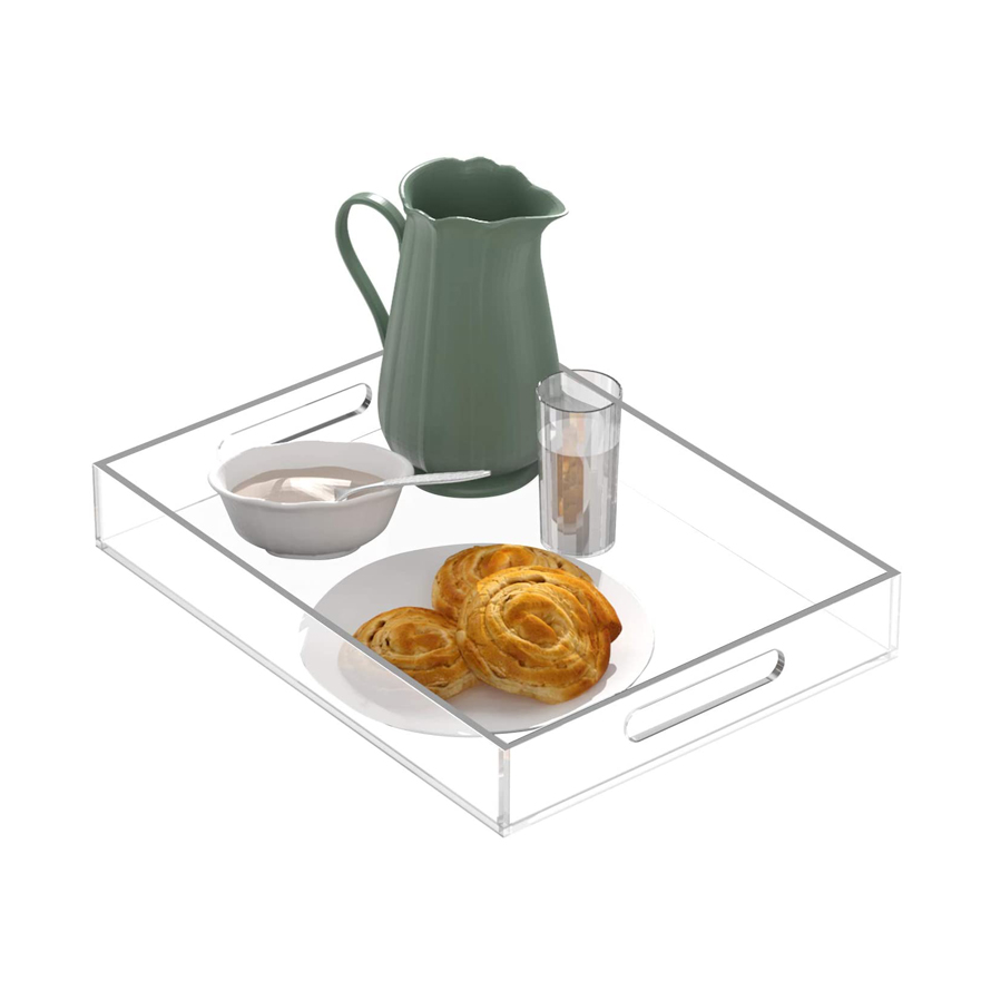 Wholesale Cheap Acrylic Serving Trays with Handles