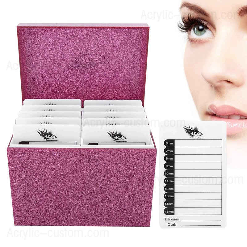 Neue Wimpern-Aufbewahrungsbox, Beauty-Lash-Organizer mit 10 Wimpernplättchen