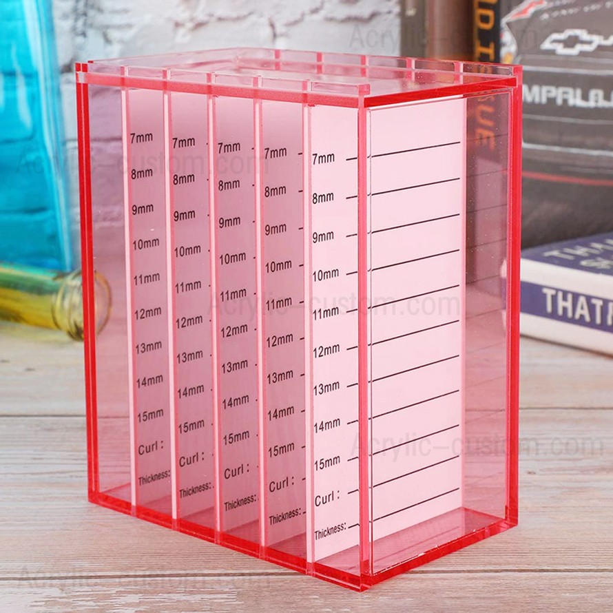 Caja de almacenamiento de pestañas personalizada Organizador de pestañas de belleza con azulejo