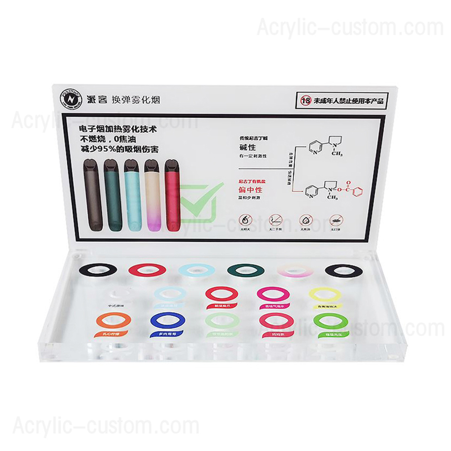 Wide Slot E-Juice Liquid Display E-Cigarette Vape Pen Display Stands