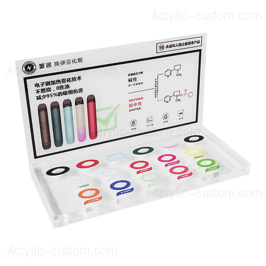 Wide Slot E-Juice Liquid Display E-Cigarette Vape Pen Display Stands