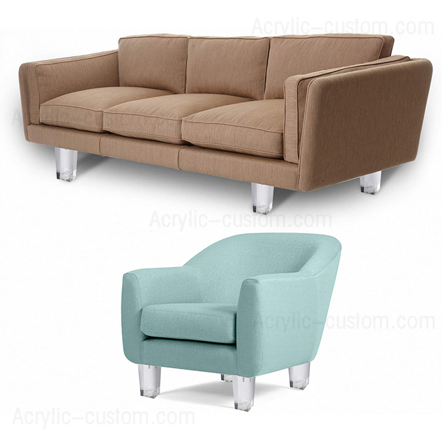 Custom Clear Acrylic Furniture Legs, Sofa Legs Wholesale