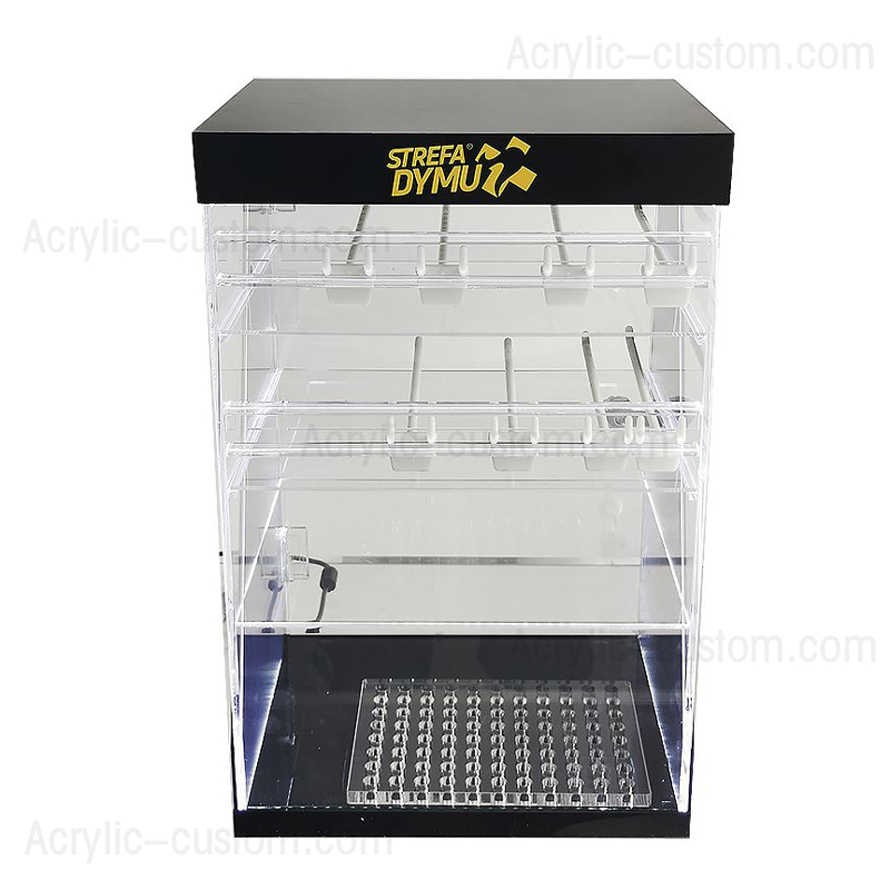 Acrylic E-Cigarette Display Cabinet With Anti-theft Security Lock