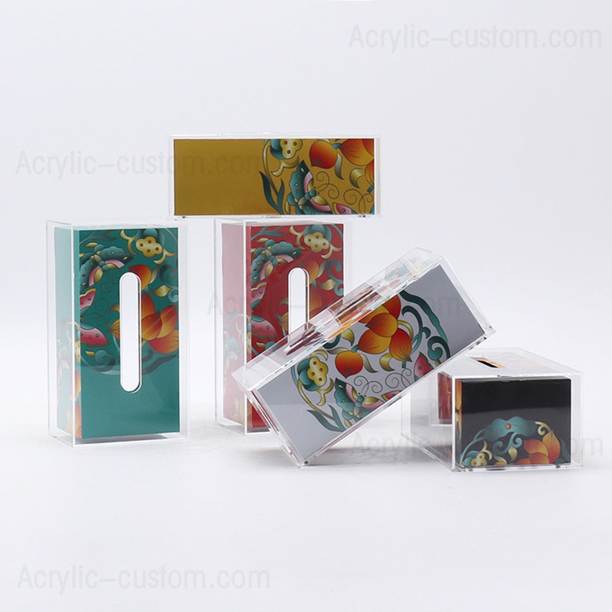 Rectangular Clear Acrylic Tissue Box Holder