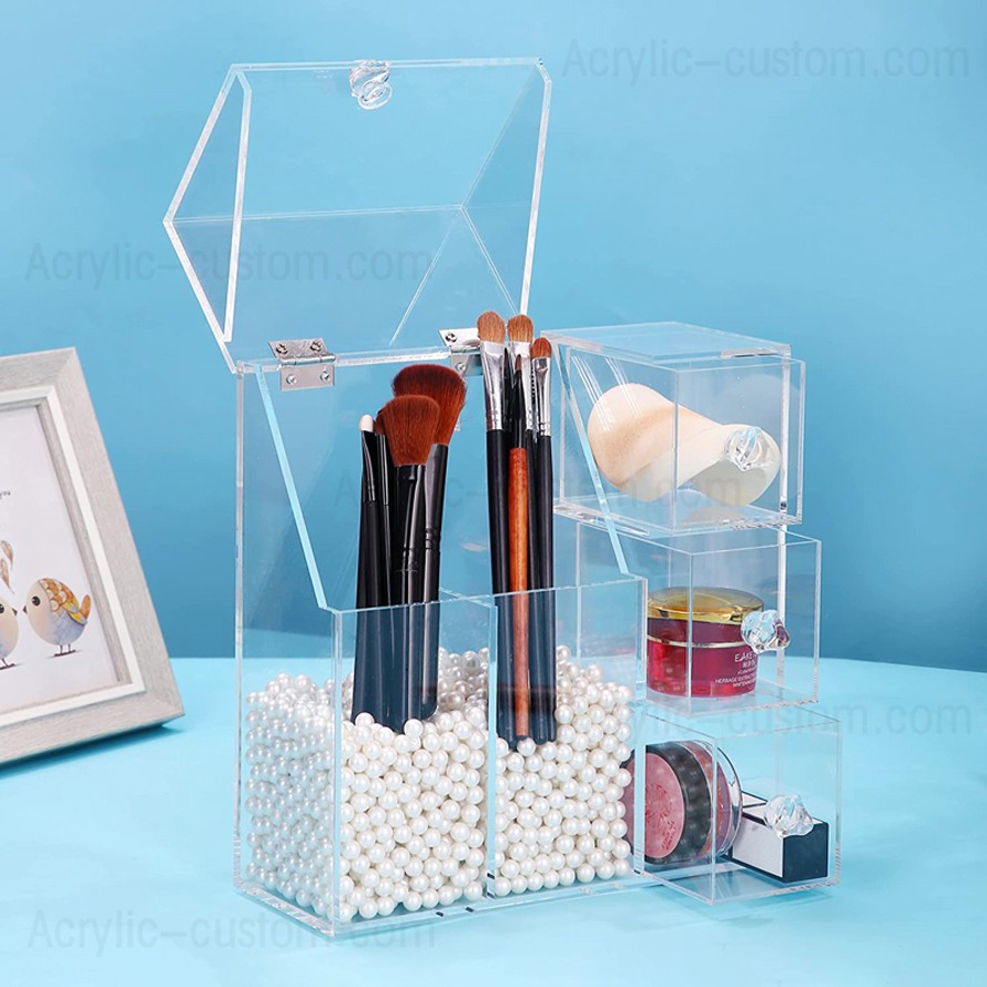 Make-up-Organizer aus Acryl für Pinselhalter