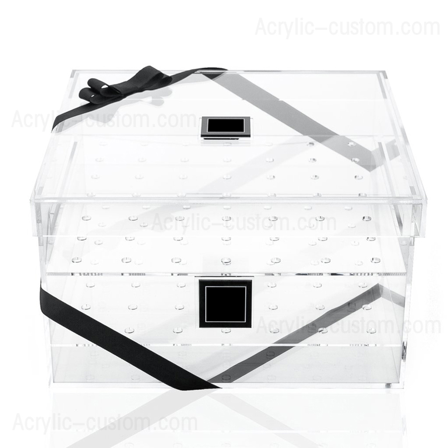 Caja de flores de acrílico transparente de 49 agujeros para bricolaje