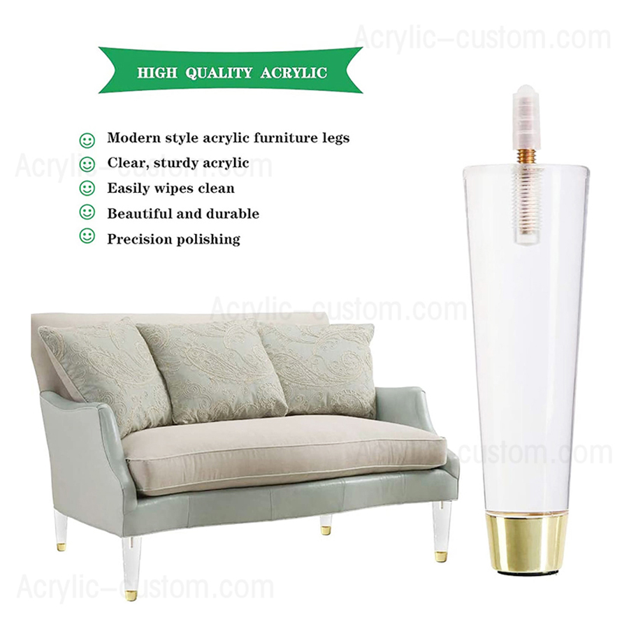 Long Acrylic Furniture Support Legs for Furniture Decor