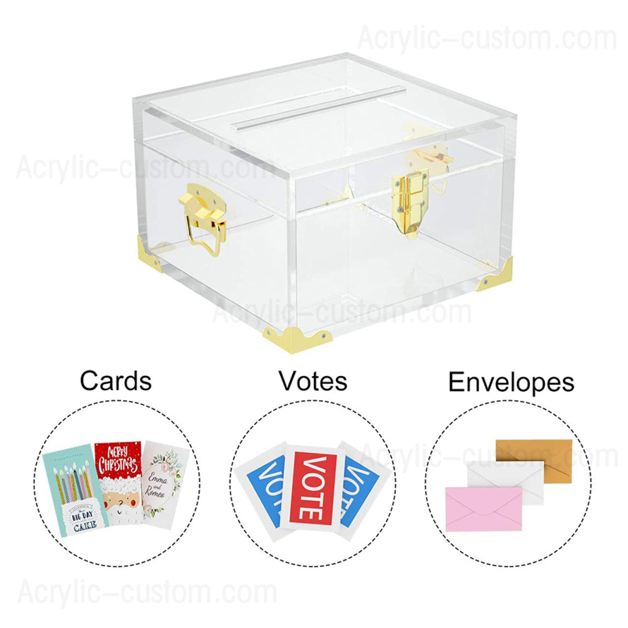 Acrylic Card Box with Lock