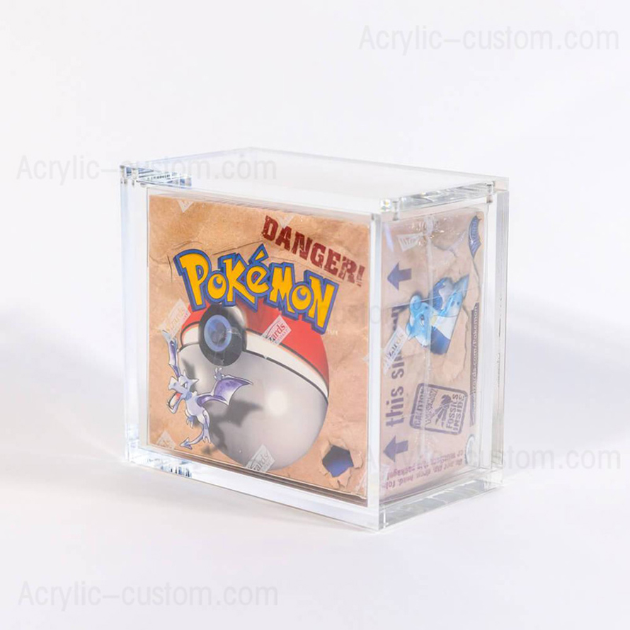 Vitrina de acrílico para cajas de sobres de Pokémon