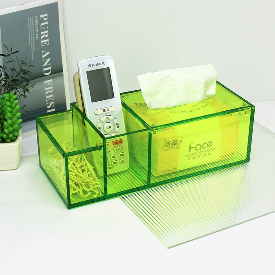 Clear Green Napkin Tissue Box