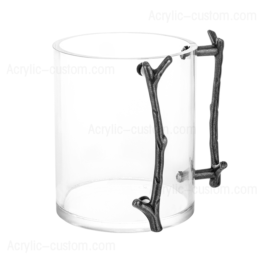 Lucite Washing Cup with Metal Handle