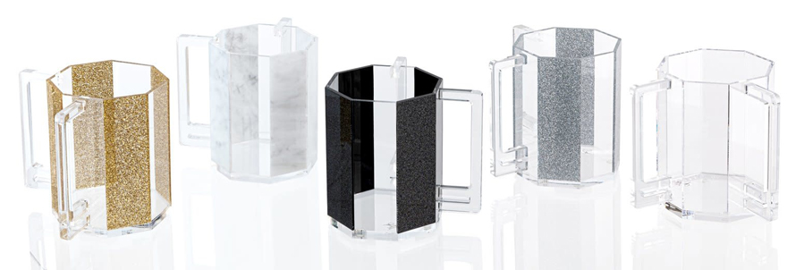 Lucite Hexagon Washing Cup Suit