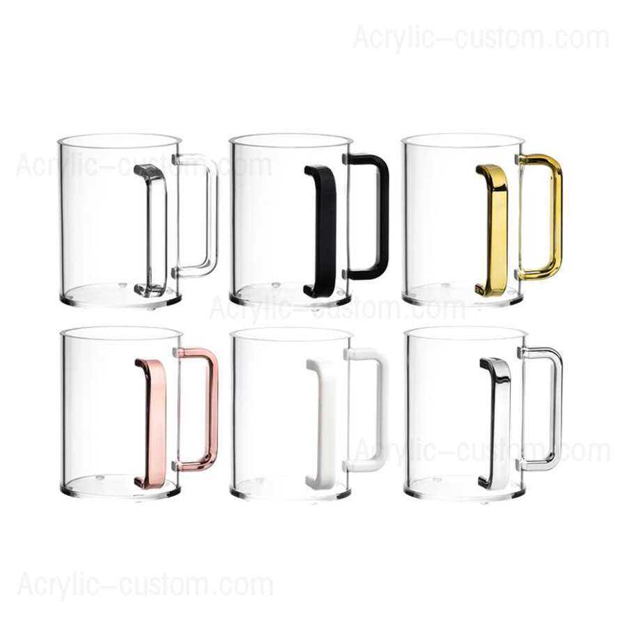 lucite washing cup is available in 6 different colored handles