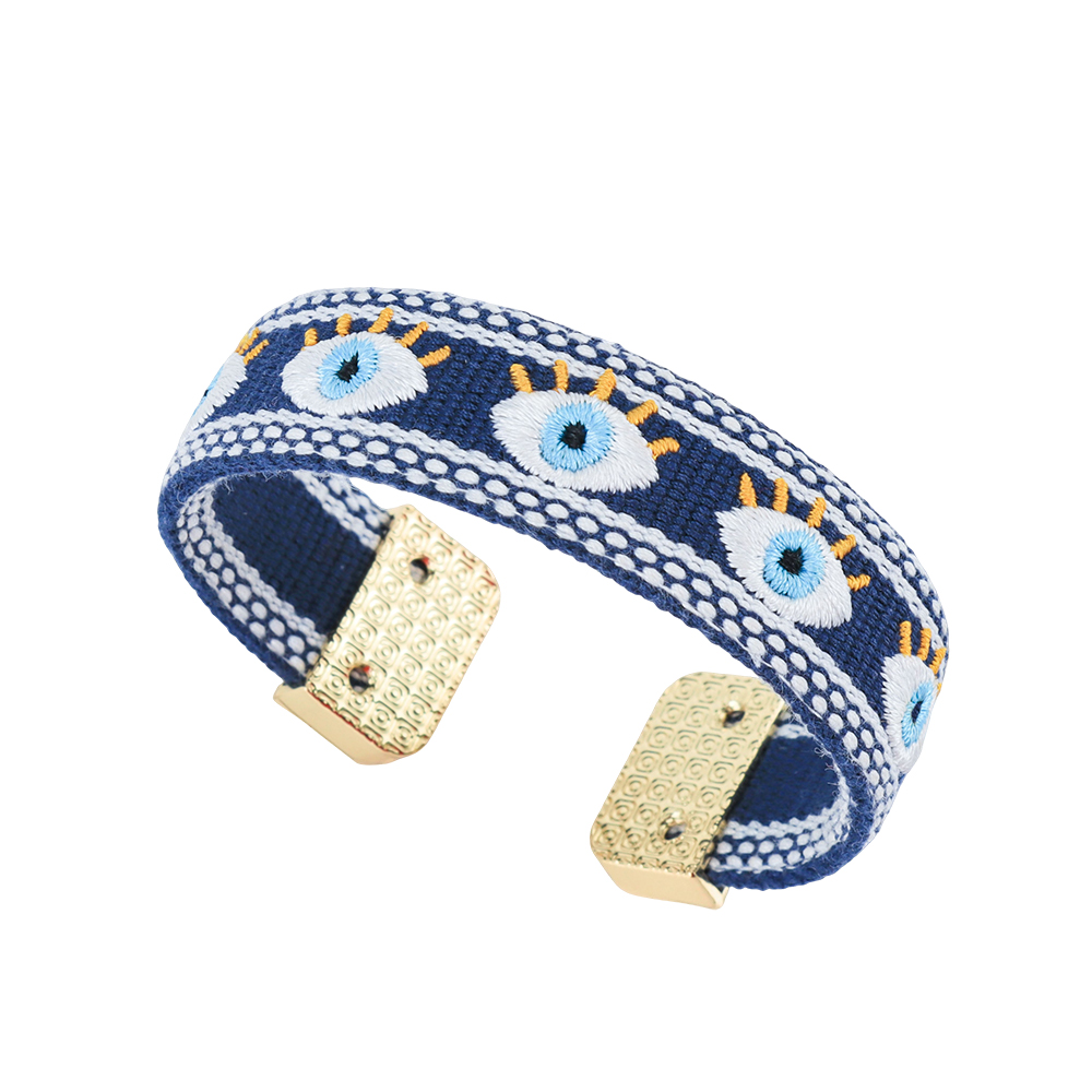 Evil Eye Embroidered Bangle