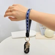 Evil Eye Embroidered Keychain, car key holder, bag ornament